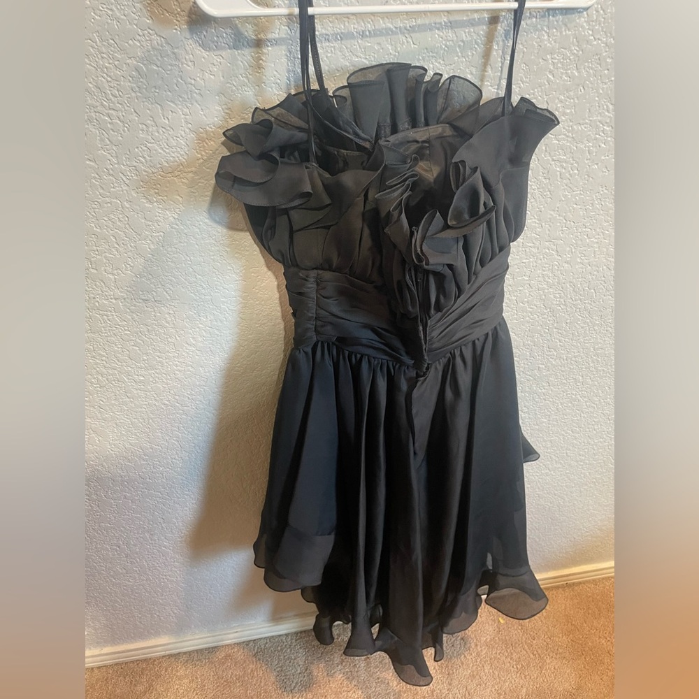 black flair dress